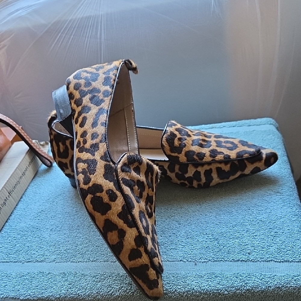 Franco Sarto Leopard Pattern Flats Size 8